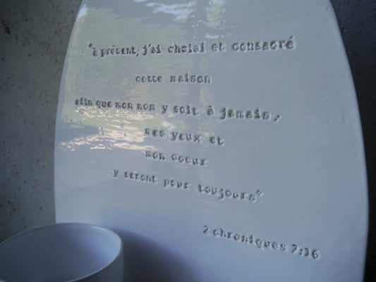 Autel bénitier suspendu: "à présent, j'ai choisi et consacré cette maison..." 2 chroniques 7;16