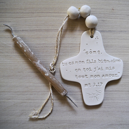 Personalized baptism gift for girls and boys, communion and confirmation. Customizable handmade cross