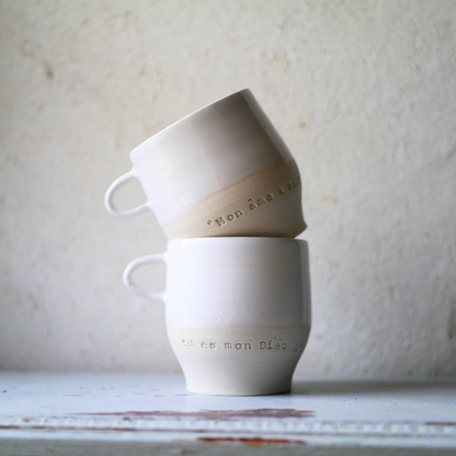 2 cups, PRAYER "God you are my God, I seek you from dawn...my soul thirsts for you" ps62