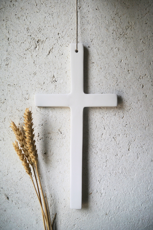 Croix céramique murale (moyenne)