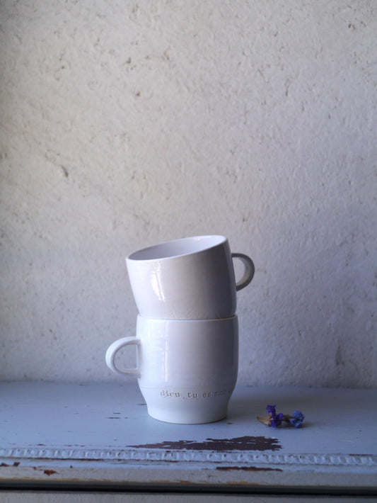 Morning Prayer Cups Duo, Psalm 62 "God, you are my God, I seek you from the dawn."