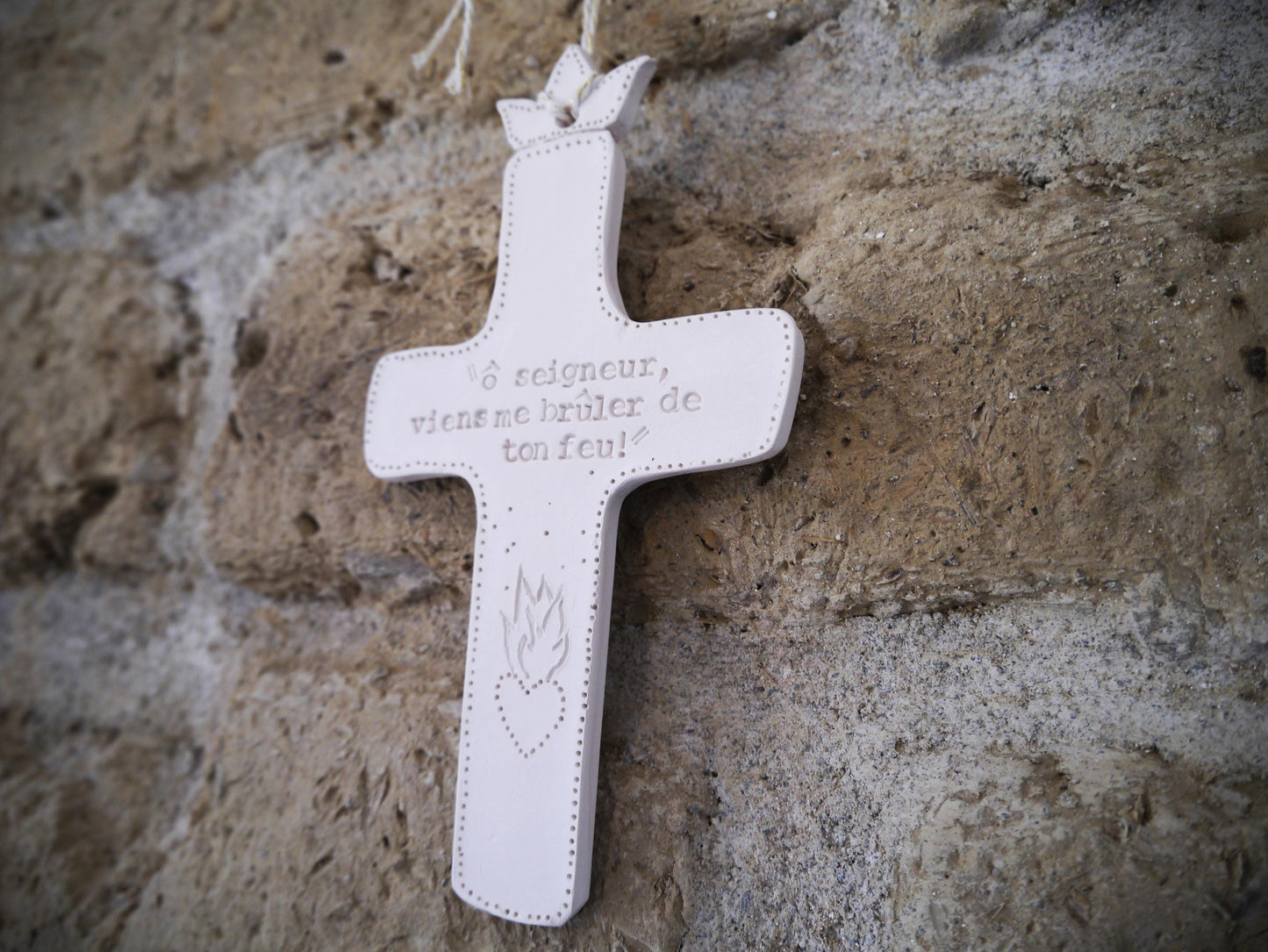 Ceramic wall cross, Christmas gift, Christian gift, Catholic cross