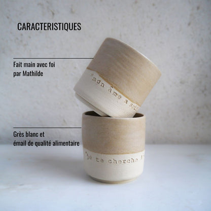 2 cups, PRAYER "God you are my God, I seek you from dawn...my soul thirsts for you" ps62