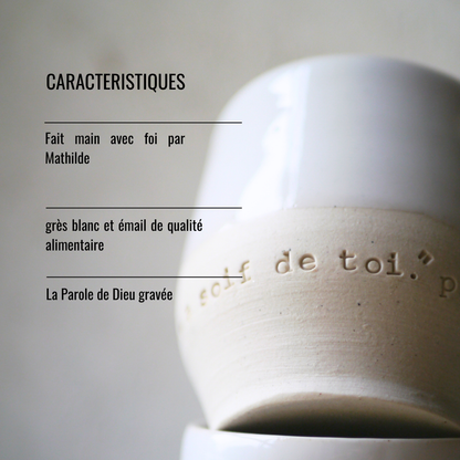 2 cups, PRAYER "God you are my God, I seek you from dawn...my soul thirsts for you" ps62