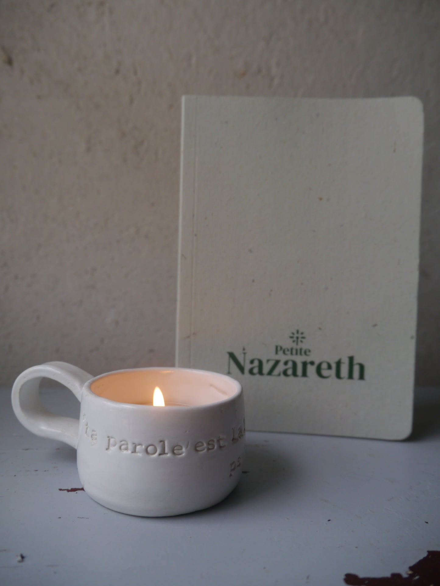 PARCOURS "VIVRE A SA LUMIERE" (bougeoir veilleuse+carnet de prière)