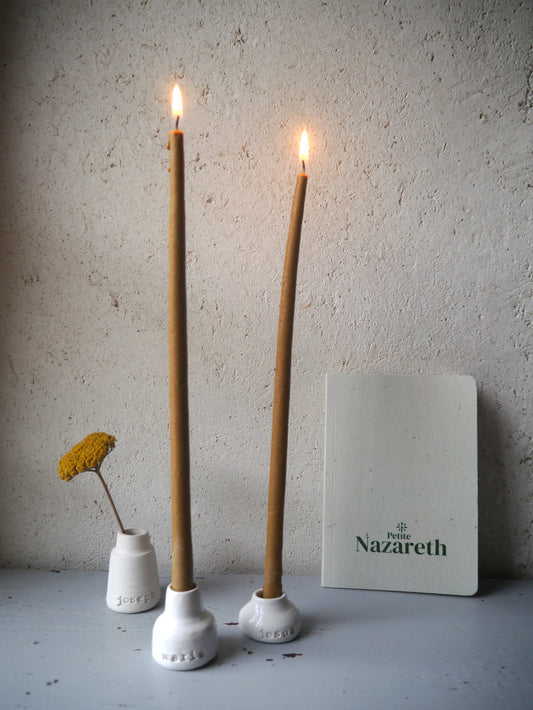 PARCOURS "DIRE OUI AVEC LA SAINTE FAMILLE" (3 bougeoirs soliflores+carnet de prière)