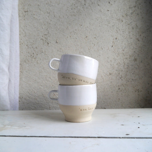 2 cups, PRAYER "God you are my God, I seek you from dawn...my soul thirsts for you" ps62