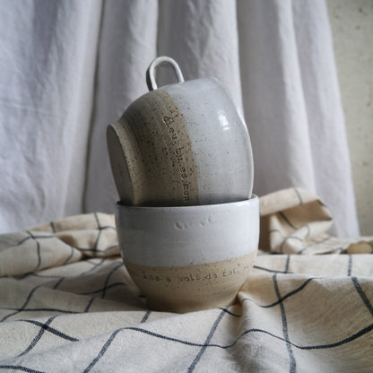 2 cups, PRAYER "God you are my God, I seek you from dawn...my soul thirsts for you" ps62