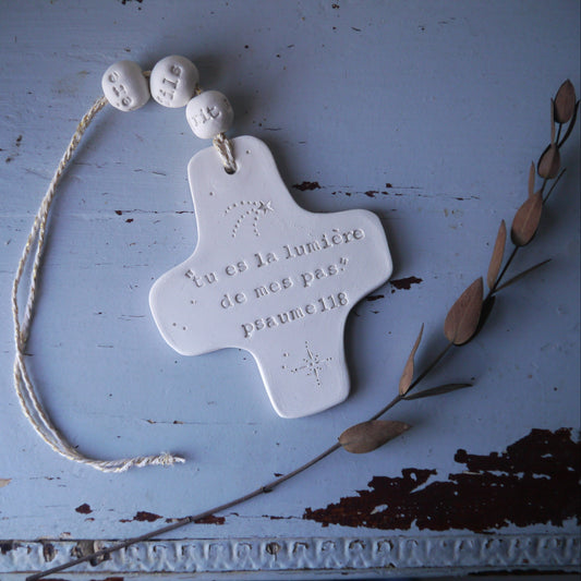 gift to offer for a baptism, cross inscribed with the Word (Bible), prayer corner, first communion, confirmation, customizable