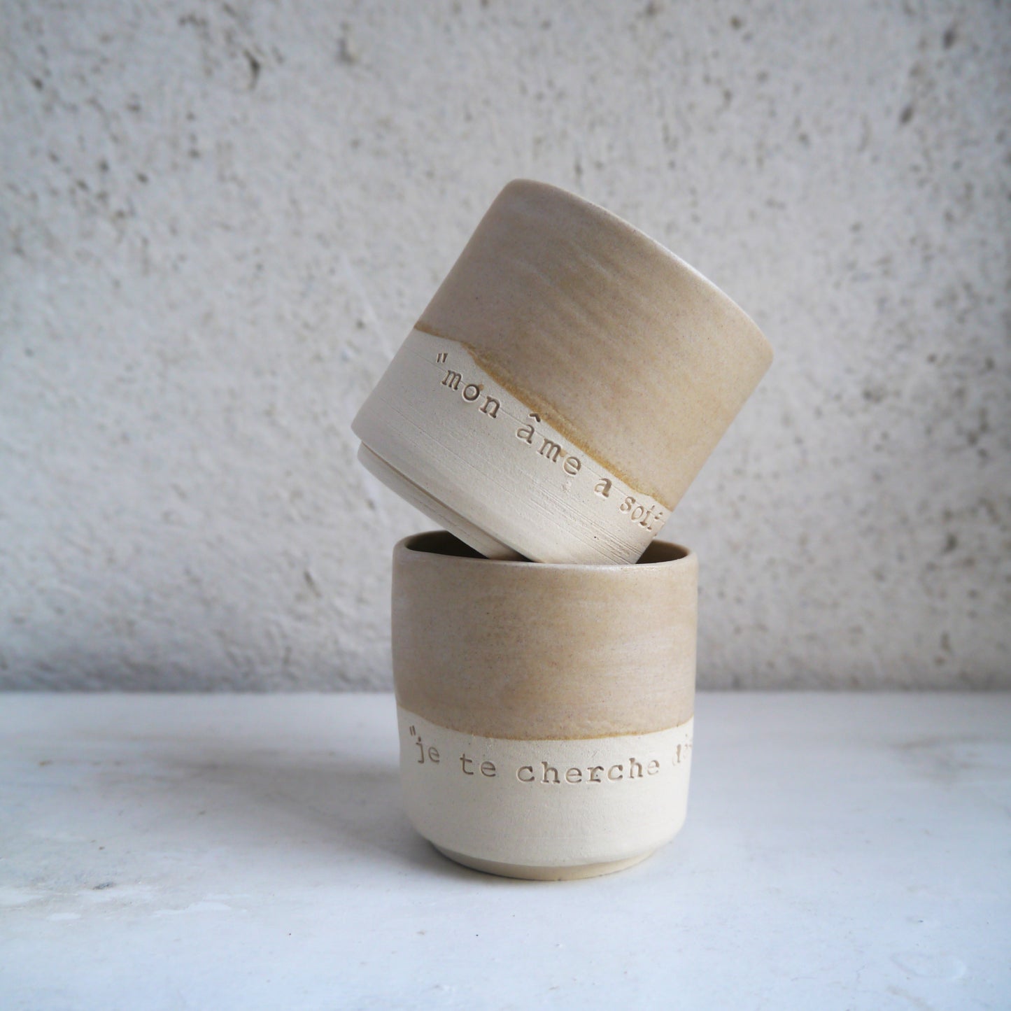 2 cups, PRAYER "God you are my God, I seek you from dawn...my soul thirsts for you" ps62