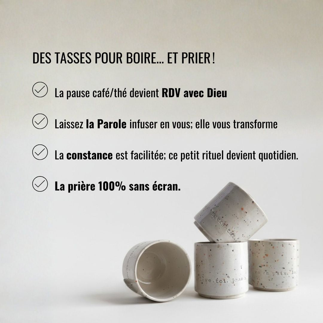 2 cups, PRAYER "God you are my God, I seek you from dawn...my soul thirsts for you" ps62