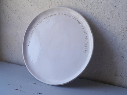 ASSIETTE de GRATITUDE "tu ouvres la main; tu rassasies avec bonté tout ce qui vit" psaume 144