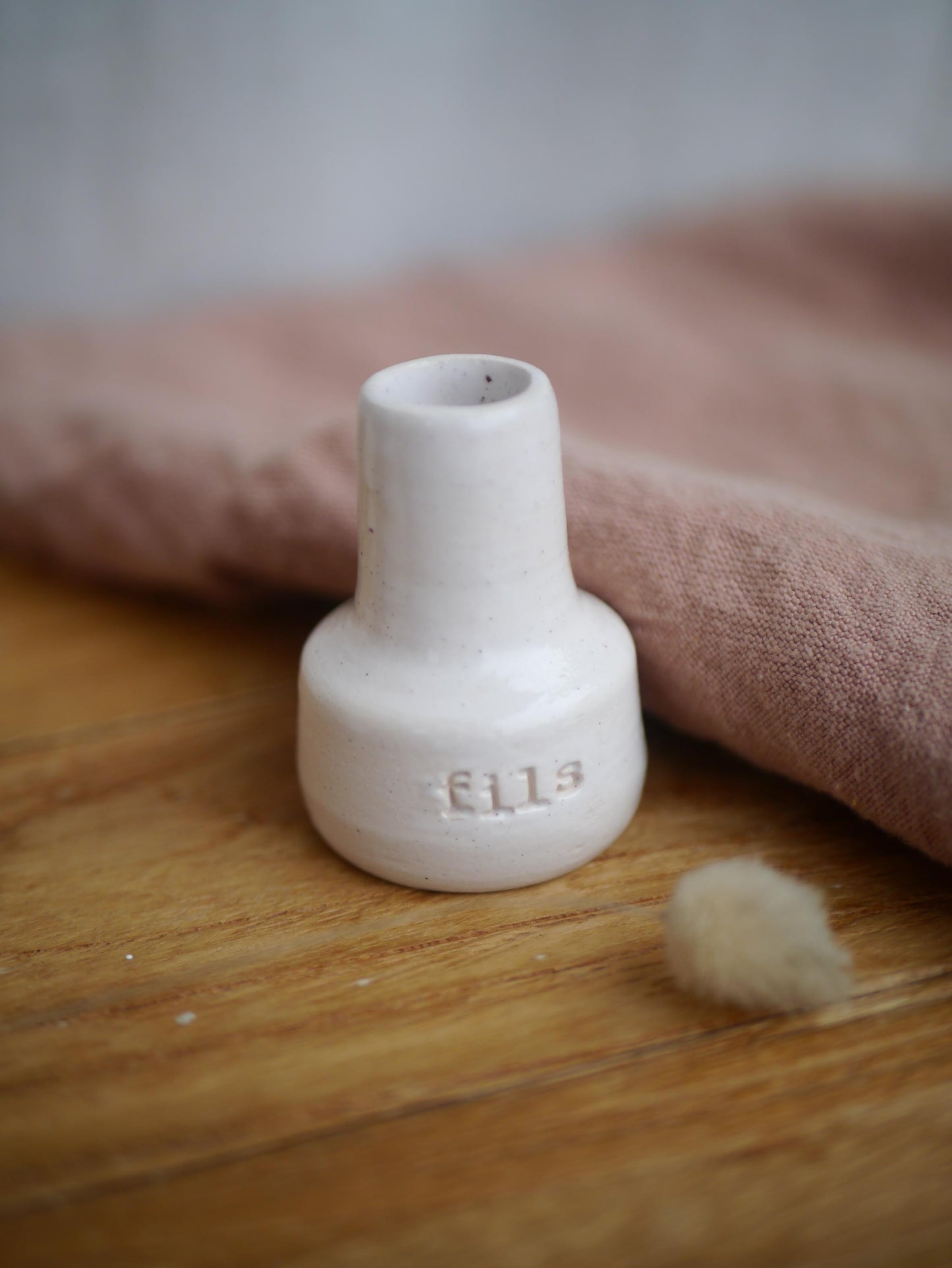 TRIO OF SACRED CANDLE HOLDERS, engraved with "father", "son", "holy spirit".